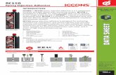 ICCONS RC150 ICCONS RC150 DATA SHEET · ICCONS - RC150 Epoxy Injection Adhesive Part ... TM ocuent 2002.2 RC150 ... N28 35 109.3 122.0 180.8 210.3 231.3 265.0 310.7 307.9 370