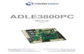 ADLE3800PC - ADL Embedded Solutions, Small Form ... ADL Embedded Solutions ADLE3800PC page 3 Contents 0 Document History 6 1 Introduction ...