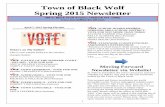Town of Black Wolf Spring 2015 Newsl · PDF fileTown of Black Wolf Spring 2015 Newsletter 380 E. Black Wolf Avenue, Oshkosh WI 54902 April 7, ... MUTCD) made maintenance of sign