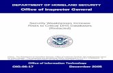 Office of Inspector General DEPARTMENT OF … of Inspector General U.S. Department of Homeland Security Washington, DC 20528 DEPARTMENT OF HOMELAND SECURITY Office of Inspector General