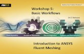 Workshop 5: Basic Workflows - Mr-CFDdl.mr-cfd.com/tutorials/ansys-fluent/Fluent_Meshing...in the Fluid Dynamics sub-menu of the ANSYS 14.5 program group. •Enable Meshing Mode under