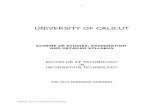 UNIVERSITY OF CALICUT - Department of IT220.227.128.112/resources/syllabus 2014.pdf · 1 university of calicut scheme of studies, examination and detailed syllabus bachelor of technology