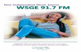 Your Independent Music Source WSGE 91.7 FM · WSGE 91.7 FM is the best-kept marketing secret in the region. Our listeners are your clients, customers, patrons and employees. Your