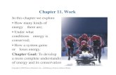 Chapter 11. Work - Physics & Astronomyphysics.gsu.edu/dhamala/Physics2211/Chapter11.pdf · Chapter 11. Work In this chapter we explore • How many kinds of energy there are; •
