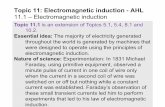 Topic 11: Electromagnetic induction - AHL - Rockwall ISDss.rhs.rockwallisd.org/UserFiles/Servers/Server_126068/File/Michell... · Faraday’s observation of ... in many places including