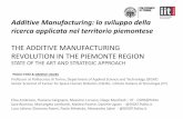 THE ADDITIVE MANUFACTURING REVOLUTION IN … ADDITIVE MANUFACTURING REVOLUTION IN THE PIEMONTE REGION ... Terry Wohlers Report 2013 ... 2005 2006 2007 …