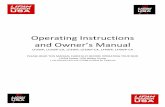Operating Instructions and Owner’s Manual - The Home Depot · Operating Instructions and Owner’s Manual LF2WP, LF2WP-CA, LF3WP, LF3WP-CA, ... Low Oil Shutoff Protection Yes Yes