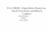 Five DRBG Algorithms Based on Hash Functions and Block … · Five Symmetric DRBGs? ? Three hash-function based ? Two block-cipher based ? Why have so many? – Performance/security