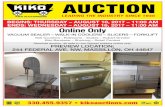 AUCTION 10...self-contained cooler box – Hobart SxS stainless refrigerator – Hobart super mod. patty machine ... Bring your own labor, packing, and tools for removal of items.
