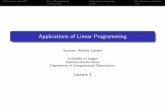Applications of Linear Programming - u-szeged.hulondon/Linprog/linprog1.pdfApplications of Linear Programming lecturer: ... general formulation for planning problems in US Air ...