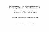 Managing Corporate Lifecycles - Volume 1 - Adizes · Managing Corporate Lifecycles - Volume 1 How Organizations Grow, Age, and Die Ichak Kalderon Adizes, Ph.D. Adizes Institute Publishing