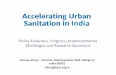 Accelerating Urban Sanitation in India - The Water … : Solid Waste Management Proposed Indicator Benchmark Household level coverage of Solid Waste Management services 100% Efficiency