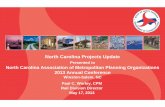 North Carolina Projects Update€¦ ·  · 2016-10-14North Carolina Projects Update ... Church St. Extension and (Wake & Durham ... CSX yard downtown and replace a railroad bridge,