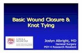 Basic Wound Closure & Knot Tying Wound Closure...Basic Wound Closure & Knot Tying. Objectives Provide basic information on commonly used suture materials ... Encyclopedia of Knots