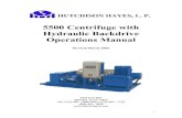 5500 Centrifuge with Hydraulic Backdrive … Centrifuge with Hydraulic Backdrive Operations Manual Revised March 2005 3520 East Belt Houston, Texas 77015 Tel: (713) 455 – 9600 Fax: