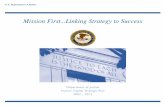 Mission First Linking Strategy to Success - U.S. … · Mission First … Linking Strategy to Success. This new Plan ... Vision and Mission. ... human capital (HC) programs in support