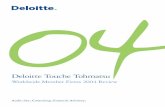 Deloitte Touche Tohmatsu - power of Deloitte Touche Tohmatsu worldwide lies in the cultural and intellectual diversity of its independently owned and controlled member firms operating