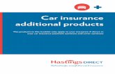Car insurance additional products - Car, Van, Bike and ... · Car insurance additional products ... If you need to make a claim: Motor Legal Expenses Road traffic accident related