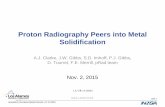 Proton Radiography Peers into Metal Solidification Gibbs.pdf · UNCLASSIFIED Slide 1 Proton Radiography Peers into Metal Solidification Nov. 2, 2015 A.J. Clarke, J.W. Gibbs, S.D.