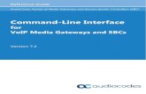 Command-Line Interface - AudioCodes Interface . for ... 186. Reference Guide Contents Version 7.2 7 Media Gateways & SBCs ... 40.2 dhcp-server option ...