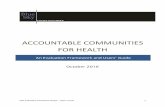 ACCOUNTABLE COMMUNITIES FOR HEALTH Evaluation Framework - Users...Data Sharing and Measures Developed ... provide the foundation for the ACH to pursue systemic change in the way ...