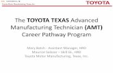 The TOYOTA TEXAS Advanced Manufacturing Technician (AMT)autoworkforce.org/wp-content/uploads/2015/03/8.AMTEC-Alamo-AMT... · CONFIDENTIAL 秘 TOYOTA Toyota Motor Manufacturing, Texas,