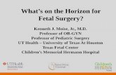 What’s on the Horizon for Fetal Surgery? Interventional Surgery...What’s on the Horizon for Fetal Surgery? Kenneth J. Moise, Jr., M.D. ... The spina bifida could not be associated