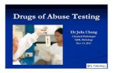 Drugs of Abuse Testing Dr Julia Chang - LA Office · Drugs of Abuse Testing Dr Julia Chang. Dr ... Sympathomimetic amines ... Some over--thethe- -countercounter-medications containing