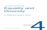 The CARE CERTIFICATE Equality and Diversity · THE CARE CERTIFICATE WORKBOOK STANDARD 4 1 Equality and Diversity, ... Reflective practice means thinking about what you have done,