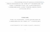 Proceedings of the seminar of CULD - University of Cape … · Proceedings of the 8th seminar of CULD 2012 1 ... Efua Mansa Ayiah, ... the case of Navrongo campus library in