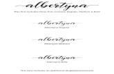 albertyna - TheHungryJPEG.com. Dingbats Ornaments Guide - The... · goeS anyThiNg goeS anyThiNg goeS This font includes two font versions: Regular & Cutout ... Script, Script Upright,