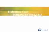 Evaluating Your VOLUNTEER PROGRAM program in which residents volunteer to ... You are at the podium in front of 1,500 people, including your boss, your boss’s boss, ... 19 Observations