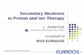 Secondary Neutrons in Proton and Ion Therapy - MELODI neutrons in proton... · Liliana Stolarczyk, Secondary Neutrons in Proton and Ion Therapy Peak around 0.6 MeV in the energy spectra