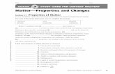 Matter—Properties and Changes · Study Guide for Content Mastery Chemistry: Matter and Change • Chapter 3 17 ... 20 Classification of Matter Section 1 Composition of ... and 2.