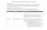 Tailoring PSP Templates Guide - ADOA-ASET PSP Templates...Tailoring PSP Templates Guide Introduction This guide was developed to assist those assisting Budget Units (BU) in the tailoring