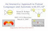 An Interactive Approach to Formal Languages and Automata …rodger/talks/NSFshowcase07/NSFShowcas… · An Interactive Approach to Formal Languages and Automata with JFLAP Susan H.