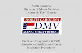 North Carolina Division of Motor Vehicles License & Theft …jim.viehmann.people.cpcc.edu/OBD presentation.pdf ·  · 2012-01-10North Carolina Division of Motor Vehicles License