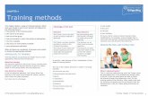 CHAPTER 4 Training methods - Girlguiding · Training. Chapter 4: Training methods. This chapter details a range of training methods. Which ones you choose to use in your sessions