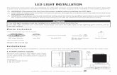 LED LIGHT INSTALLATION - Big Ass Solutions · LED LIGHT INSTALLATION ... the requirements specified in these instructions and with all national and local electrical codes. ... LED