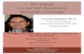 56 Annual J.S. and H.R. Blumenthal Memorial Lectureship€¦ ·  · 2018-03-29Center for Immunology 56th Annual J.S. and H.R. Blumenthal Memorial Lectureship . Title: Microsoft Word