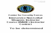 Center for Security Forcestsoarmor.com/wp-content/uploads/2016/02/INIWIC_Instructor_PWS.pdf · Center for Security Forces Interservice Non-Lethal Weapons Instructor Course (INIWIC)