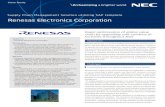 Renesas Electronics Corporation - nec.com · global semiconductor market, ... • Leveraging NEC’s data center, ... production efficiency at the Malaysia plant, the first