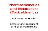 Pharmacokinetics and Metabolism (Toxicokinetics) · 1 Pharmacokinetics and Metabolism (Toxicokinetics) Gerd Bode, M.D.,Ph.D. Lecturer and Consultant gerd-bode@t-online.de