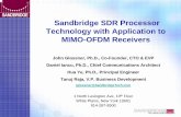 Sandbridge SDR Processor Technology with Application to ...glossner.org/john/papers/glossner_2004_hanyang_sdr_forum... · Sandbridge SDR Processor Technology with Application to MIMO-OFDM