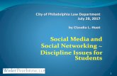 Social Media and Social Networking ~ Discipline Issues … Media and Social...activities which violate state and/or federal law, Board policy or school rules. 2. Electronic devices