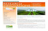 Ag Innovations Series RESEARCH Research findings and … · Extension Agent Bryan Butler, ... including lumber, plastic, ... In one case study, a farmer/cooperator planted tomatoes
