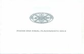 PGDM-RM FINAL PLACEMENTS 2013 - Indian Institute … have audited the Placement Report prepared by you on the final placement of students of the 2011-13 batch of the PGDM-RM programme