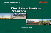 Policy Paper No - Social Policy and Development Centre · Policy Paper No.24 THE PRIVATIZATION ... SNGPL Sui Northern Gas Pipelines Limited ... Application of Criteria for Evaluation