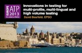 Innovations in testing for multi-profile, multi-lingual ... · Innovations in testing for multi-profile, multi-lingual and high volume testing ... Situational Judgement Test (mapped