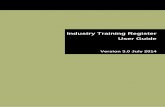Industry Training Register User GuideVersion 3.0 July 2014 3 2 Introduction 2.1 Purpose The purpose of the Industry Training Register user guide (user guide) is to provide a ‘how